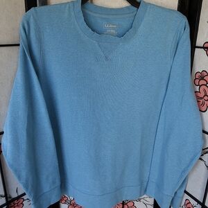 L.L. Bean Blue Crewneck Sweater Soft and Relaxed Fit Size 1X